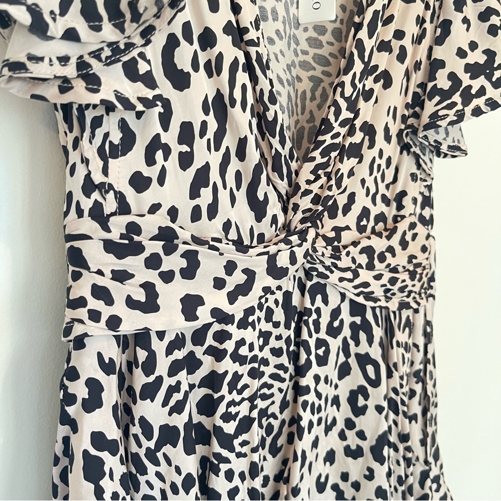 New Olivaceous Leopard Print Ruff Dress - Women's Size Small - Picture 5 of 13